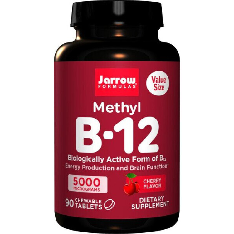 Methyl B-12 5000mcg (Cherry), 90 chewable tabs