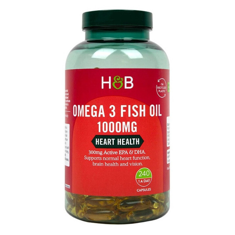Omega 3 Fish Olie 1000mg, 240 kapsler