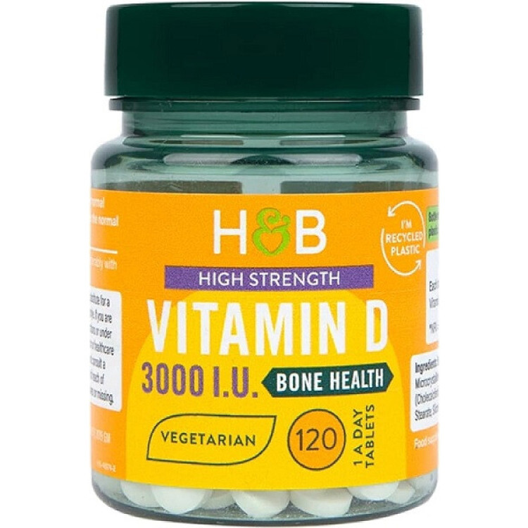 Højt doserede Vitamin D 3000 IU, 120 tabletter