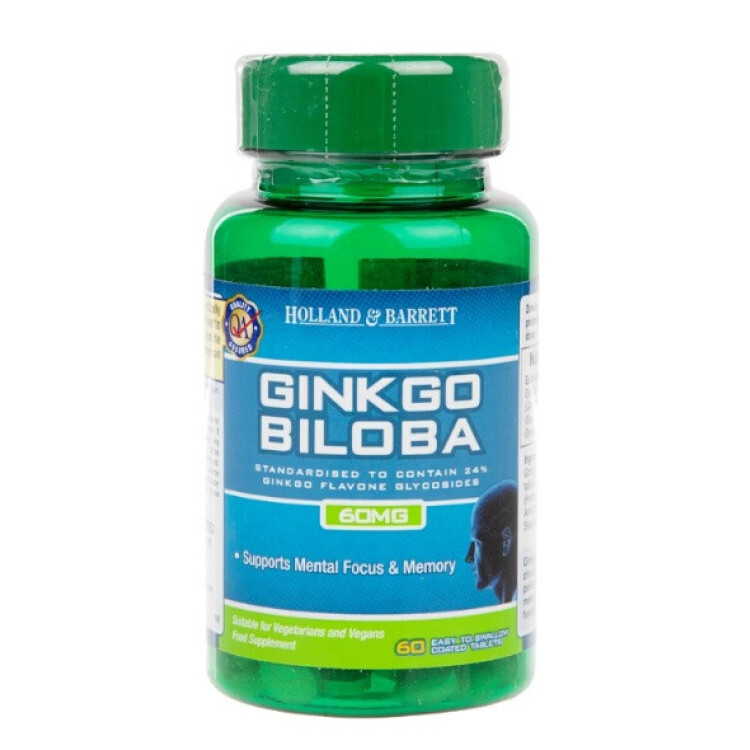 Ginkgo Biloba 60mg, 60 tabs