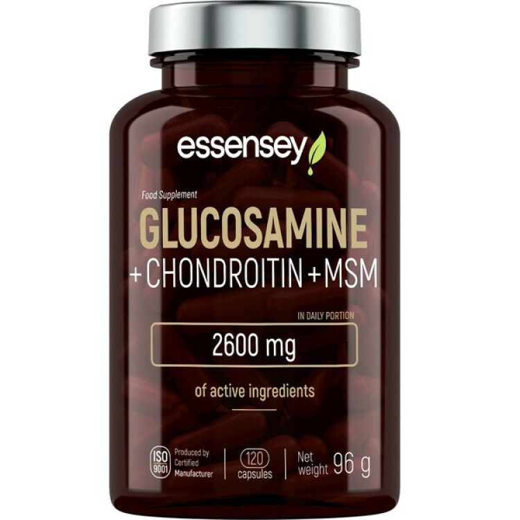 Glucosamine + Chondroitin + MSM, 120 kapsler