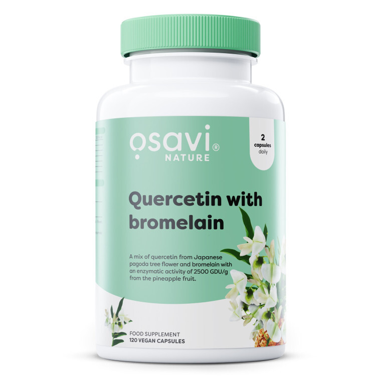 Quercetin with Bromelain 120 vegan kapsler