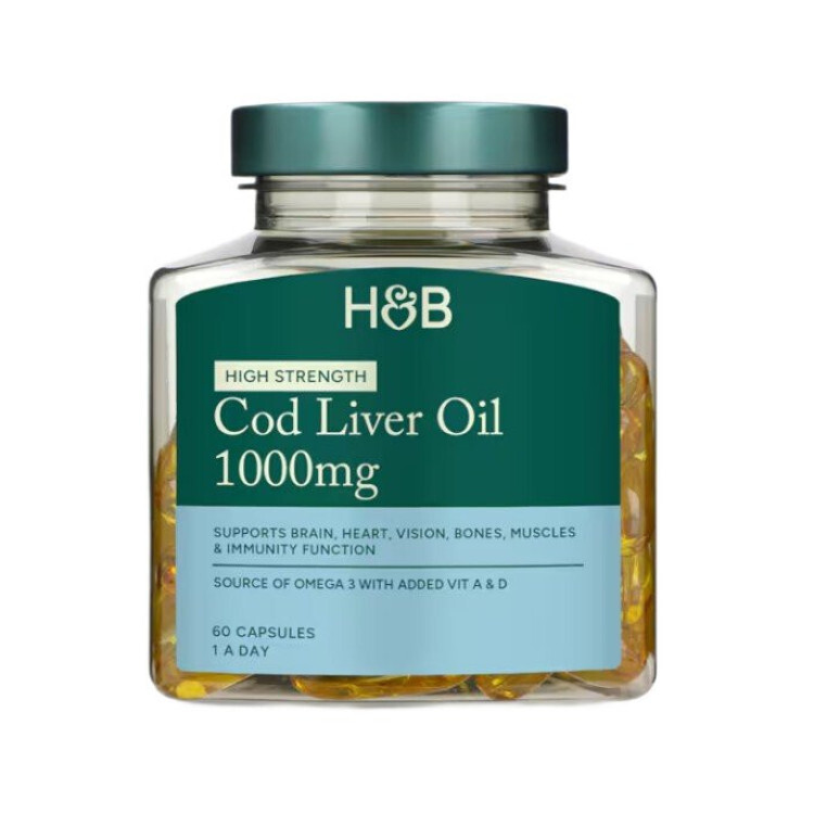 Højt doserede Cod Liver Olie 1000mg, 60 kapsler