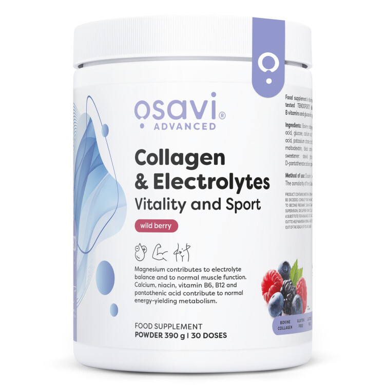 Collagen Electrolytes Vitality and Sport Wild Berry 390g