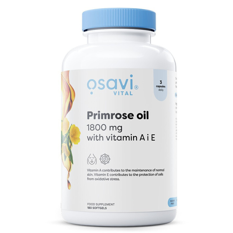 Primrose Oil with Vitamin A & E 1800mg 180 softgels