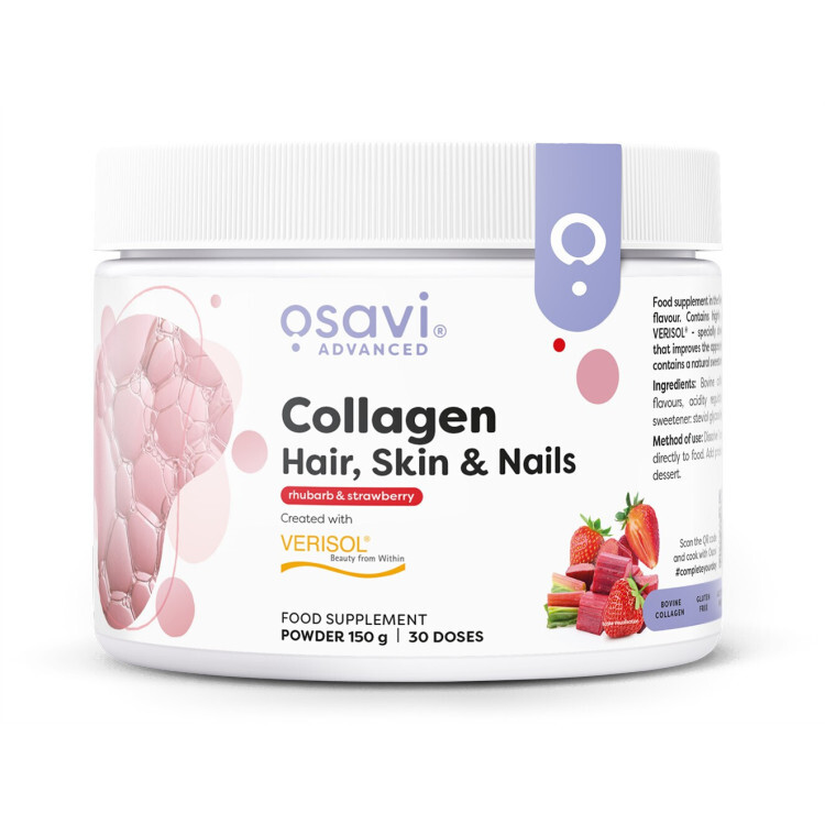 Collagen Peptides (Hair Skin & Nails) Rhubarb & Strawberry 150g