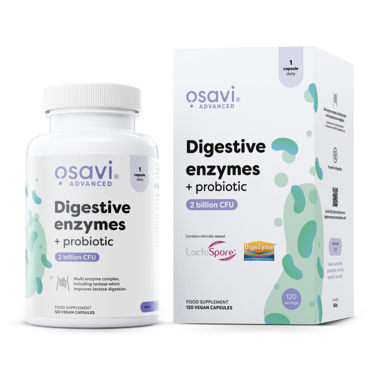 Digestive enzymes + probiotic 120 vegan kapsler