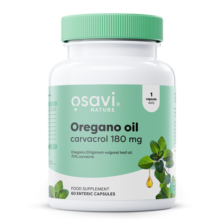 Oregano Oil Carvacrol 180mg 60 enteric kapsler
