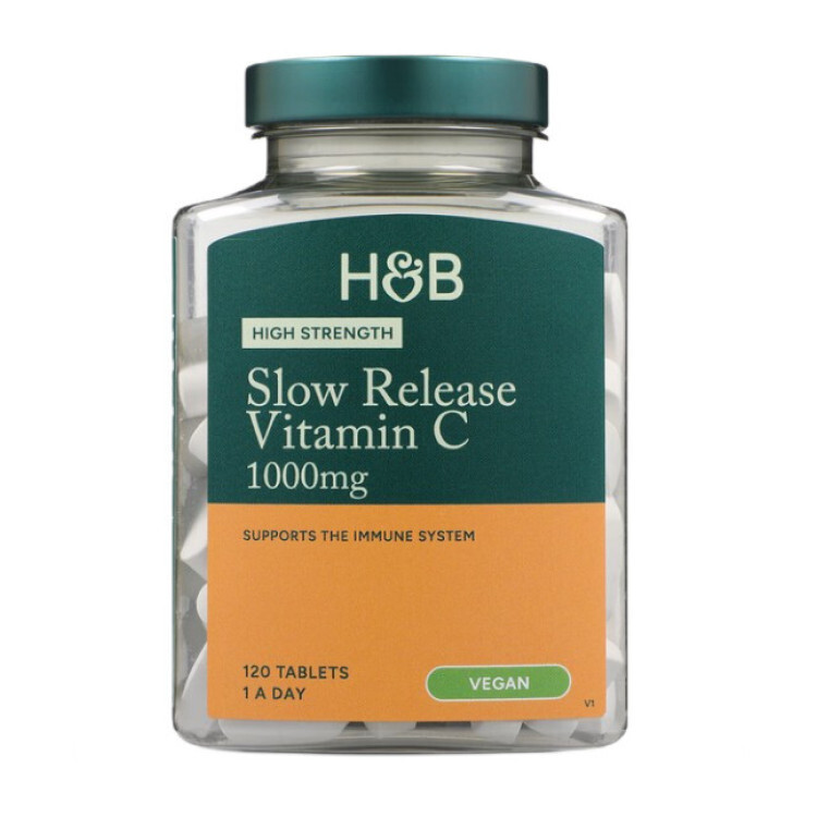 Højt doserede Slow Release Vitamin C 1000mg, 120 tabletter