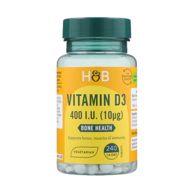 Vitamin D3 10mcg, 240 tabletter