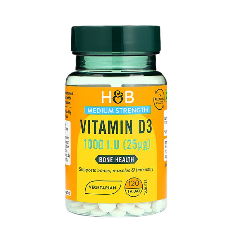 Vitamin D3 25mcg, 120 tabletter