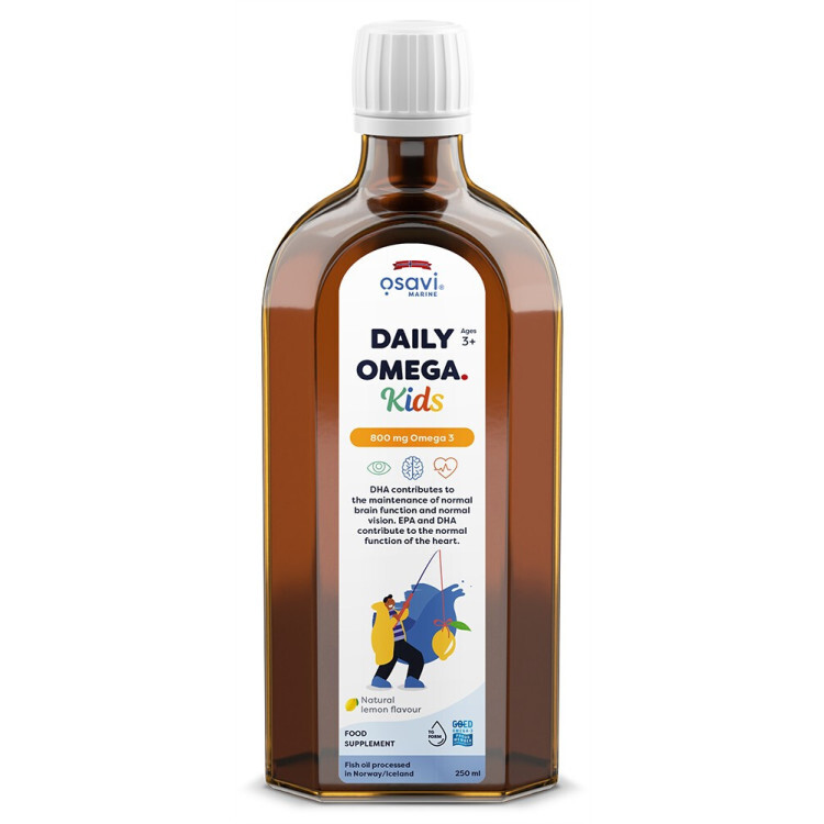 Daily Omega Kids 800mg Omega 3 (Natural Lemon) 250 ml.