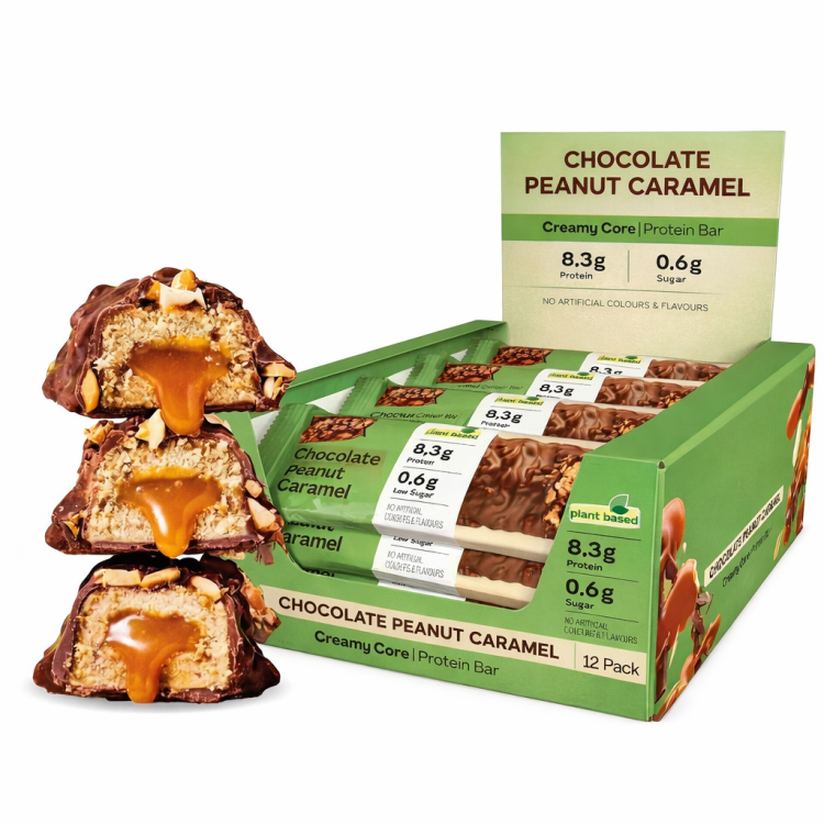 Vegansk Proteinbar (12 x 45 g) - Chocolate Peanut Caramel