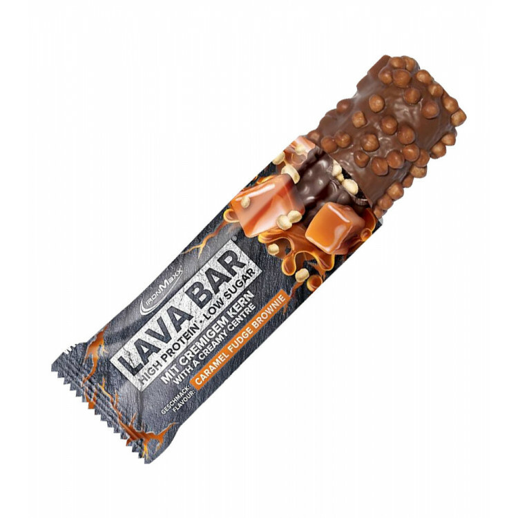 Karamell Fudge Brownie bar med krämig fyllning och 32% protein (40 g)