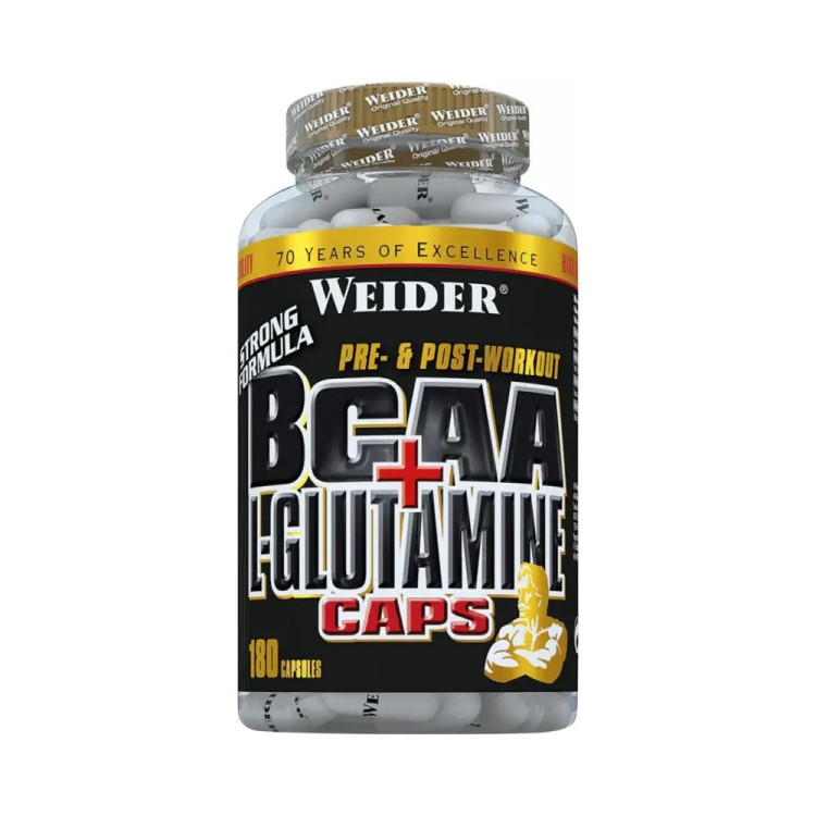 Weider BCAA + L-Glutamin, 180 kapslar