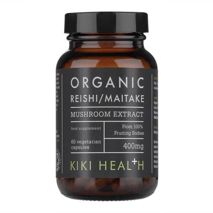 KIKI Health Reishi och Maitake Svamp Extrakt, 60 kapslar