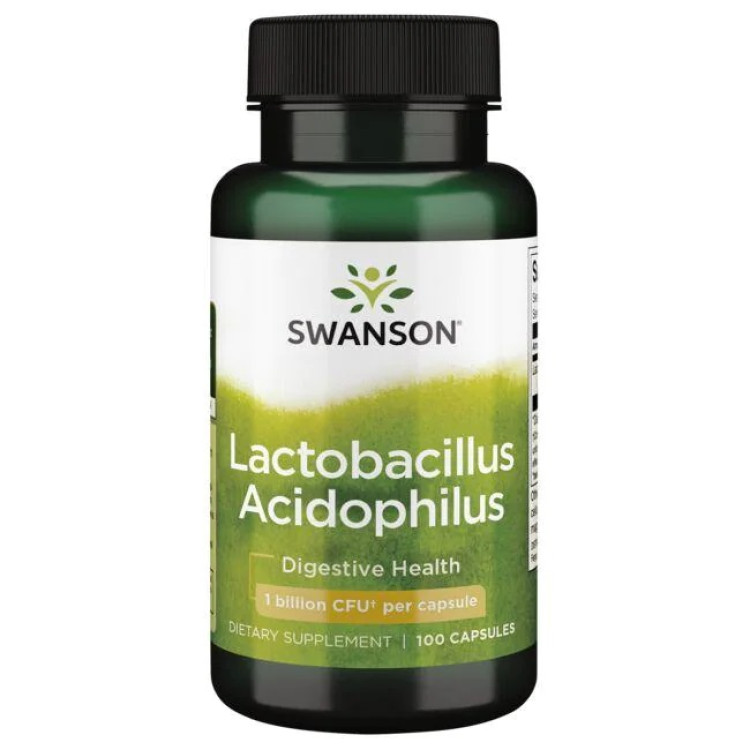 Swanson Lactobacillus Acidophilus, 1 miljard CFU, 100 kapslar