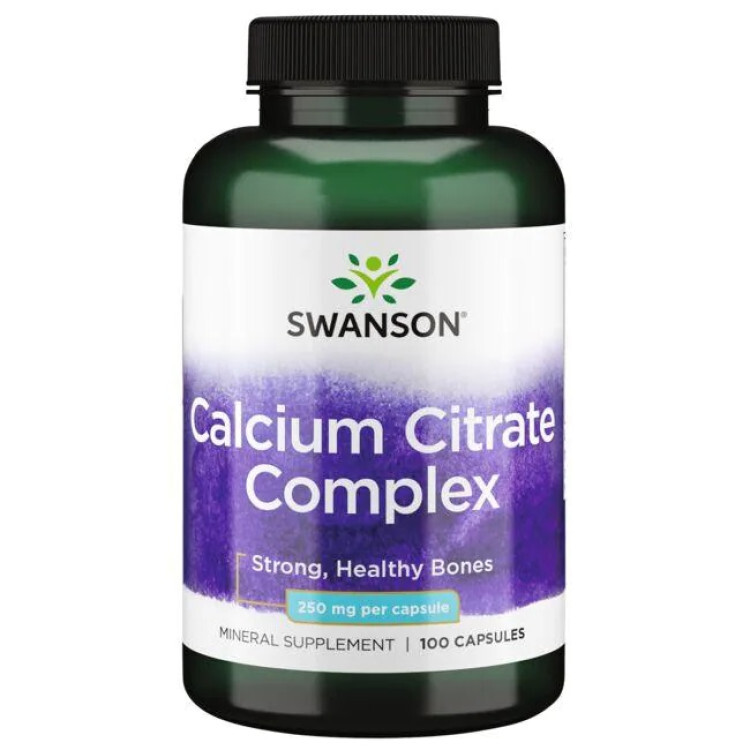 Swanson Kalcium Citrat Komplex, 250 mg, 100 kapslar