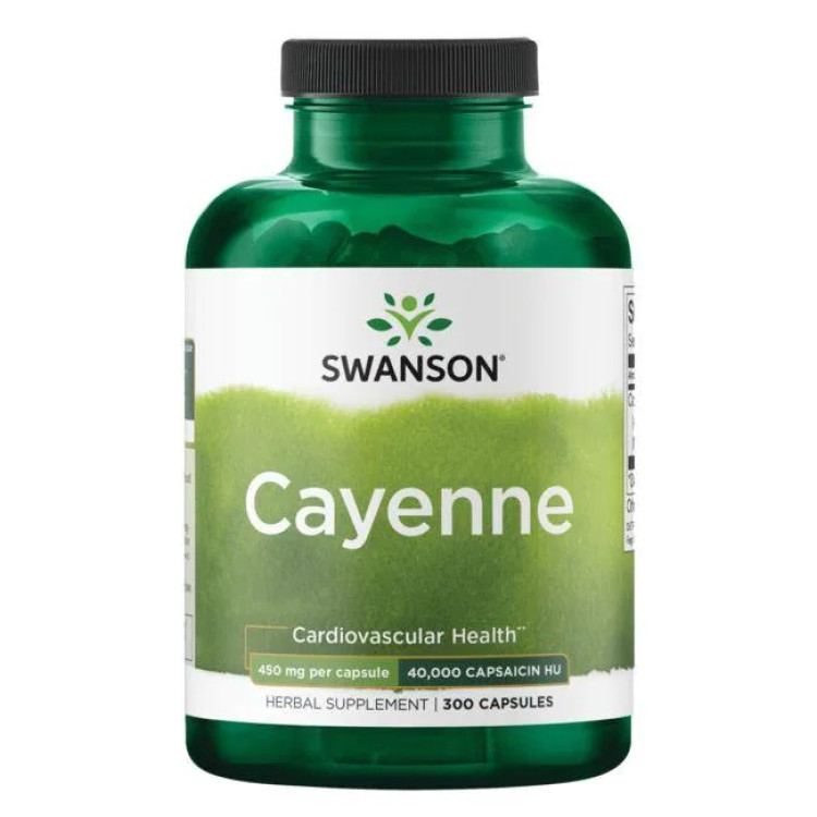 Swanson Cayenne, 450 mg, 300 kapslar