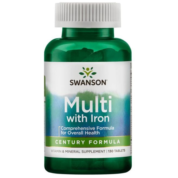 Swanson Multi med Jarn, Century Formula, 130 tabletter