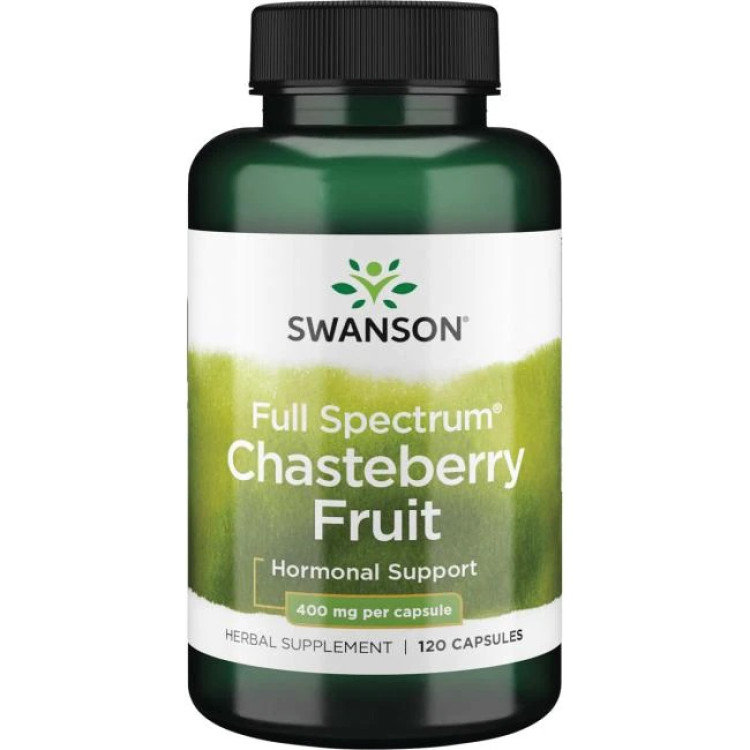 Swanson Full Spectrum Kyskhetsbär Frukt, 400 mg, 120 kapslar