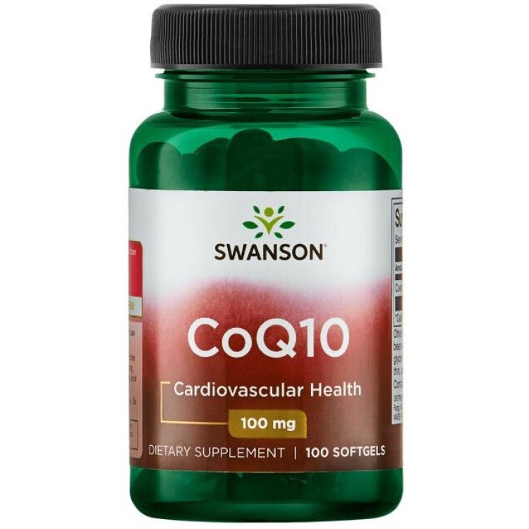 Swanson CoQ10, 100 mg, 100 kapslar