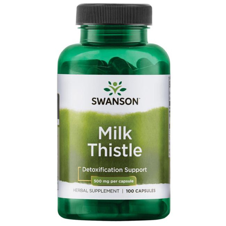Swanson Mariatistel, 500 mg, 100 kapslar