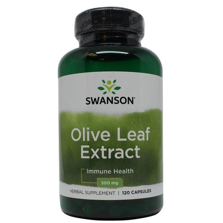Swanson Olivbladsextrakt, 500 mg, 120 kapslar