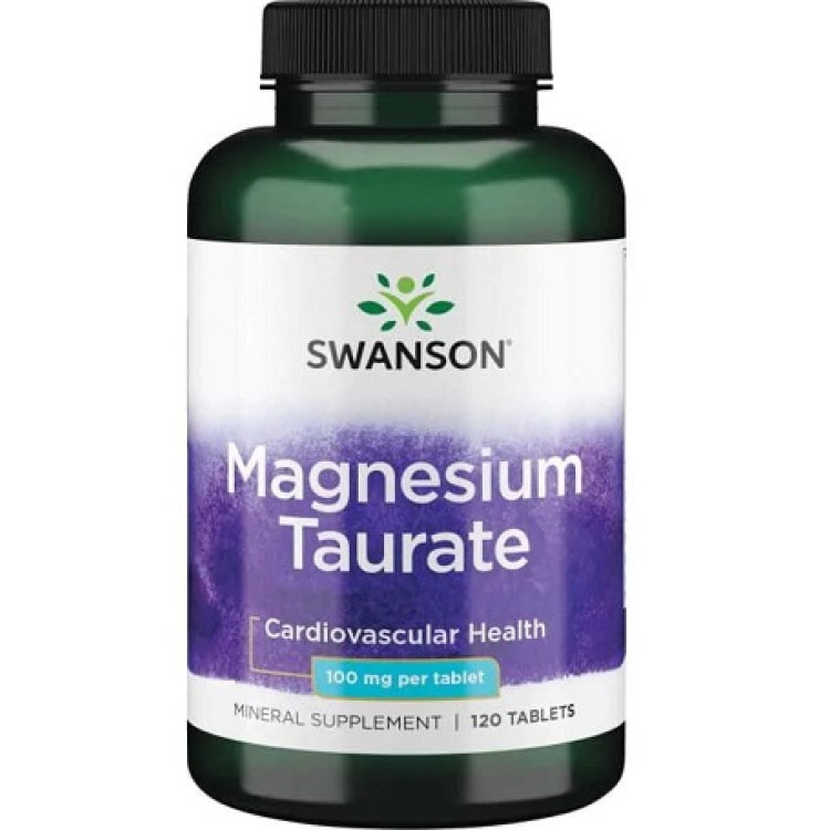 Swanson Magnesium Taurat, 100 mg, 120 tabletter