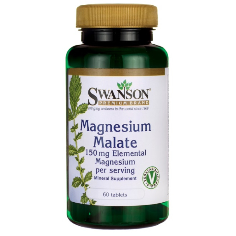 Swanson Magnesium Malat, 150 mg, 60 tabletter