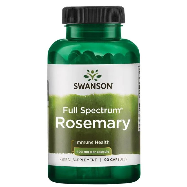 Swanson Rosmarin, 400 mg, 90 kapslar