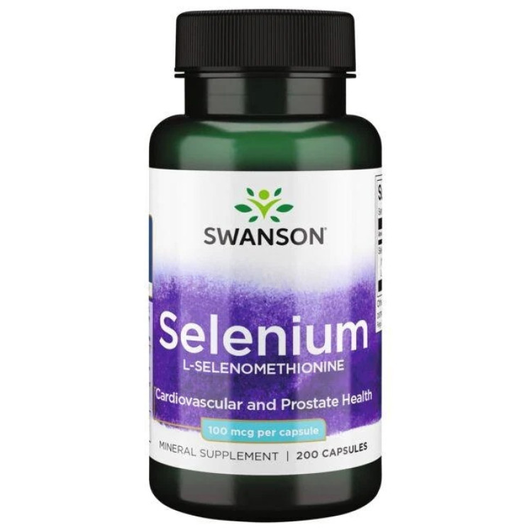 Swanson Selen, 100 mcg, 200 kapslar