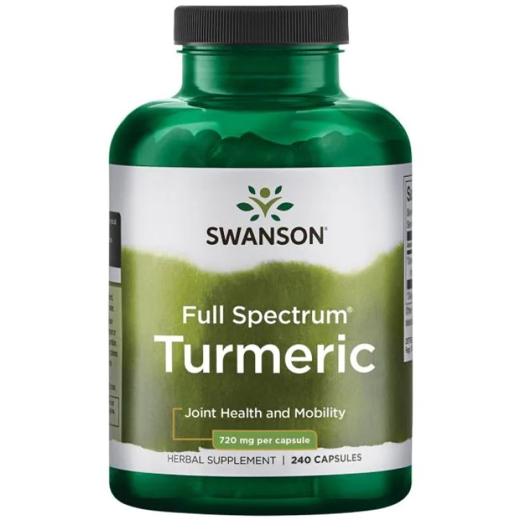 Swanson Full Spektrum Gurkmeja, 720 mg, 240 kapslar