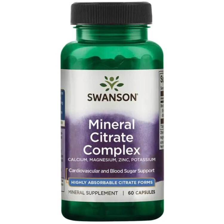 Swanson Mineral Citrat Komplex, 60 kapslar