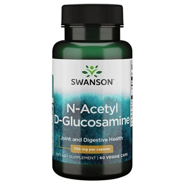 Swanson N-Acetyl D-Glukosamin, 750 mg, 60 kapslar