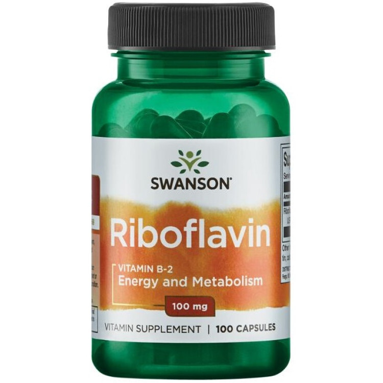Swanson Riboflavin Vitamin B-2, 100 mg, 100 kapslar