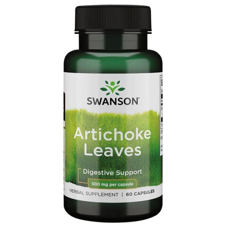 Swanson Kronärtskocksblad, 500 mg, 60 kapslar