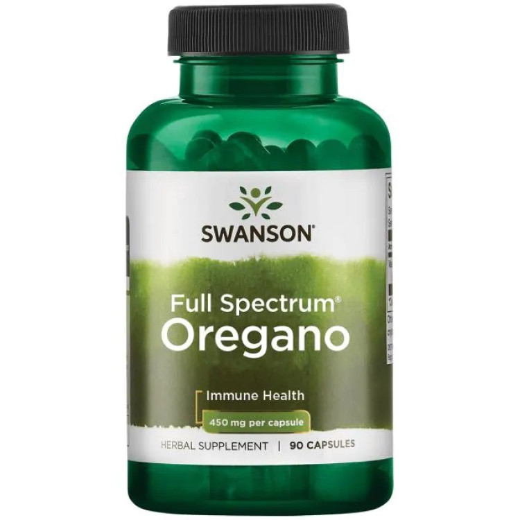 Swanson Full Spectrum Oregano, 450 mg, 90 kapslar