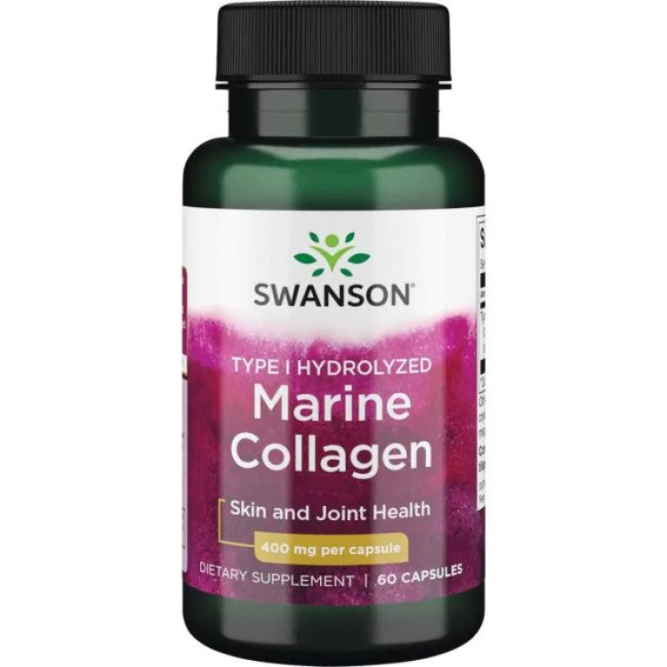Swanson Type I Hydrolyserat Marin Kollagen, 60 kapslar