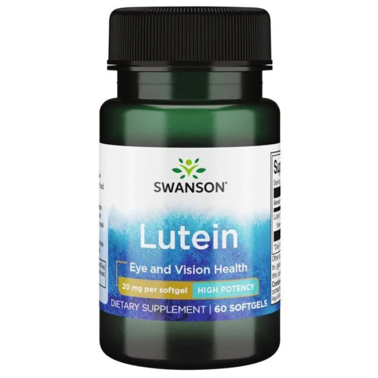 Swanson Lutein, 20 mg, 60 kapslar