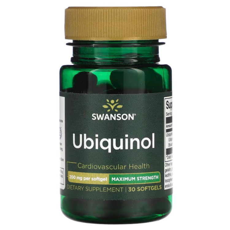Swanson Ubiquinol, 200 mg, 30 kapslar