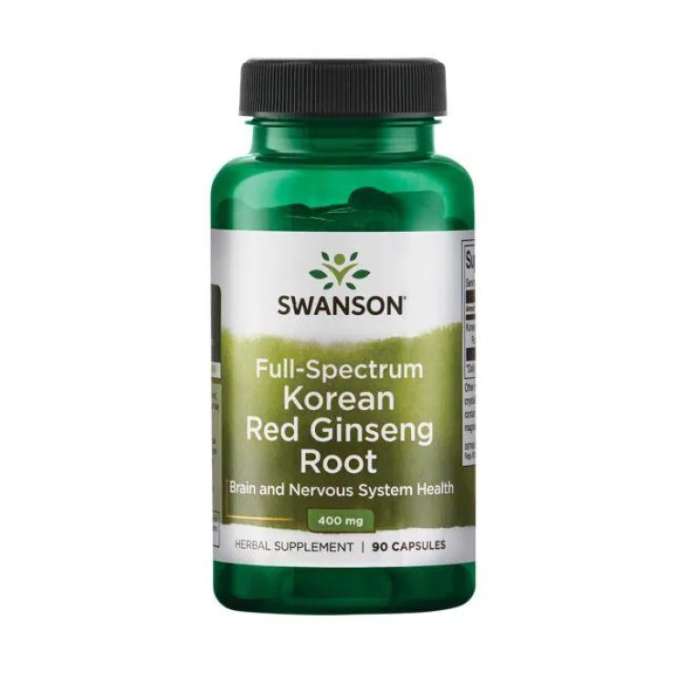 Swanson Fullspektrum Koreansk Röd Ginseng Rot 400 mg, 90 kapslar