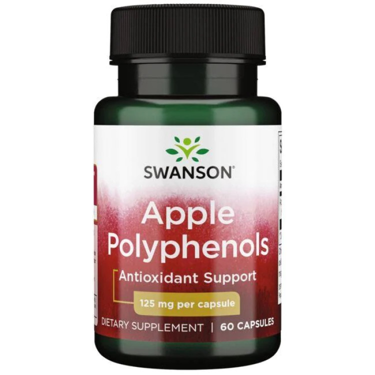 Swanson Äpple Polyfenoler, 125 mg, 60 kapslar