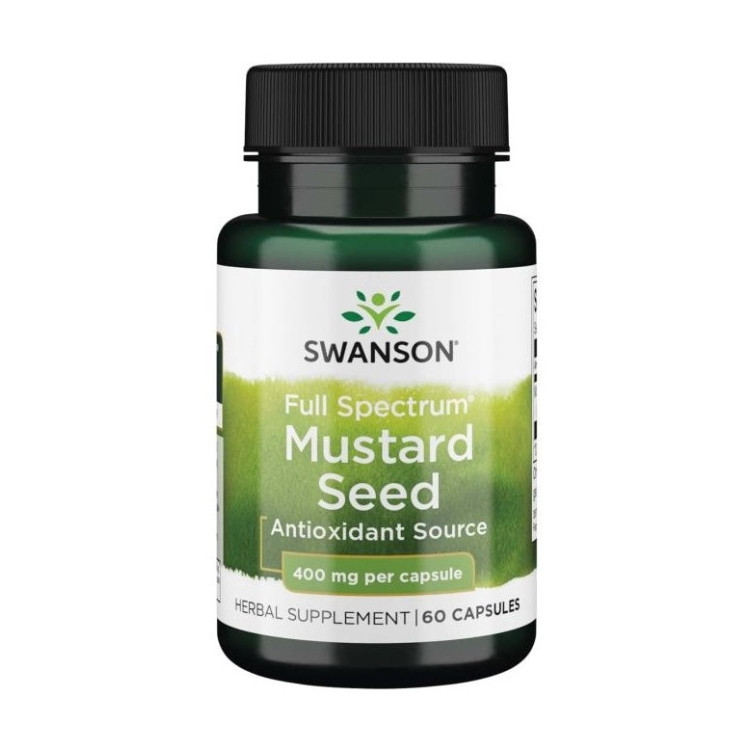 Swanson Fullt Spektrum Senapsfrö, 400 mg, 60 kapslar