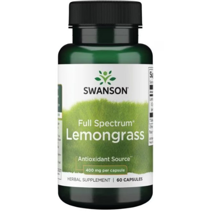 Swanson Fullt Spektrum Citrongräs, 400 mg, 60 kapslar