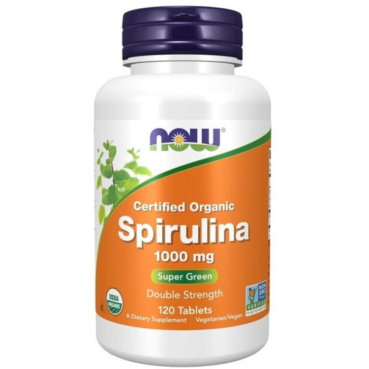 Now Foods Spirulina, 1000 mg, 120 tabletter