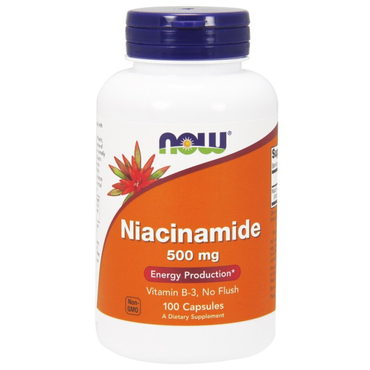 Now Foods Niacinamid, 500 mg, 100 kapslar