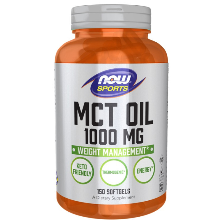 Now Foods MCT Olja, 1000 mg, 150 kapslar