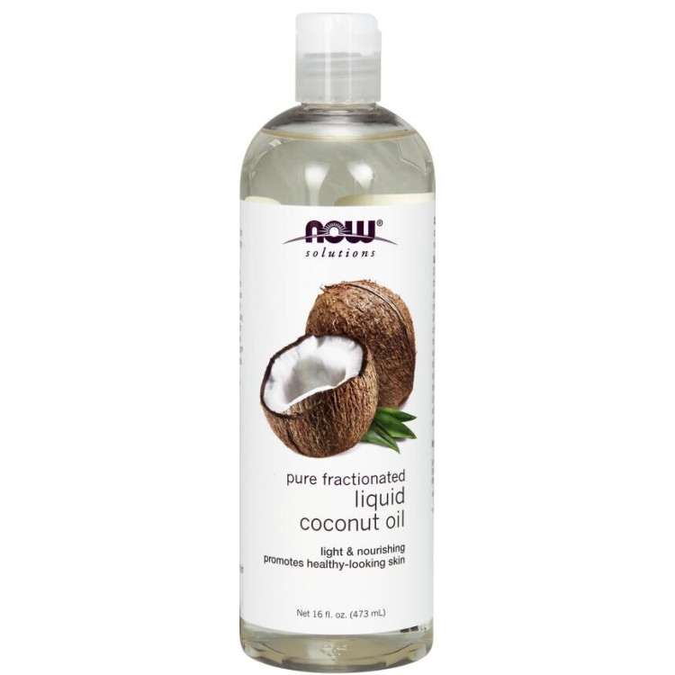 Now Foods Kokosolja, Flytande Ren Fraktionerad, 473 ml