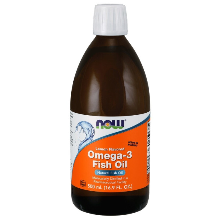 Now Foods Omega-3 Fiskolja Flytande, Lemon, 500 ml